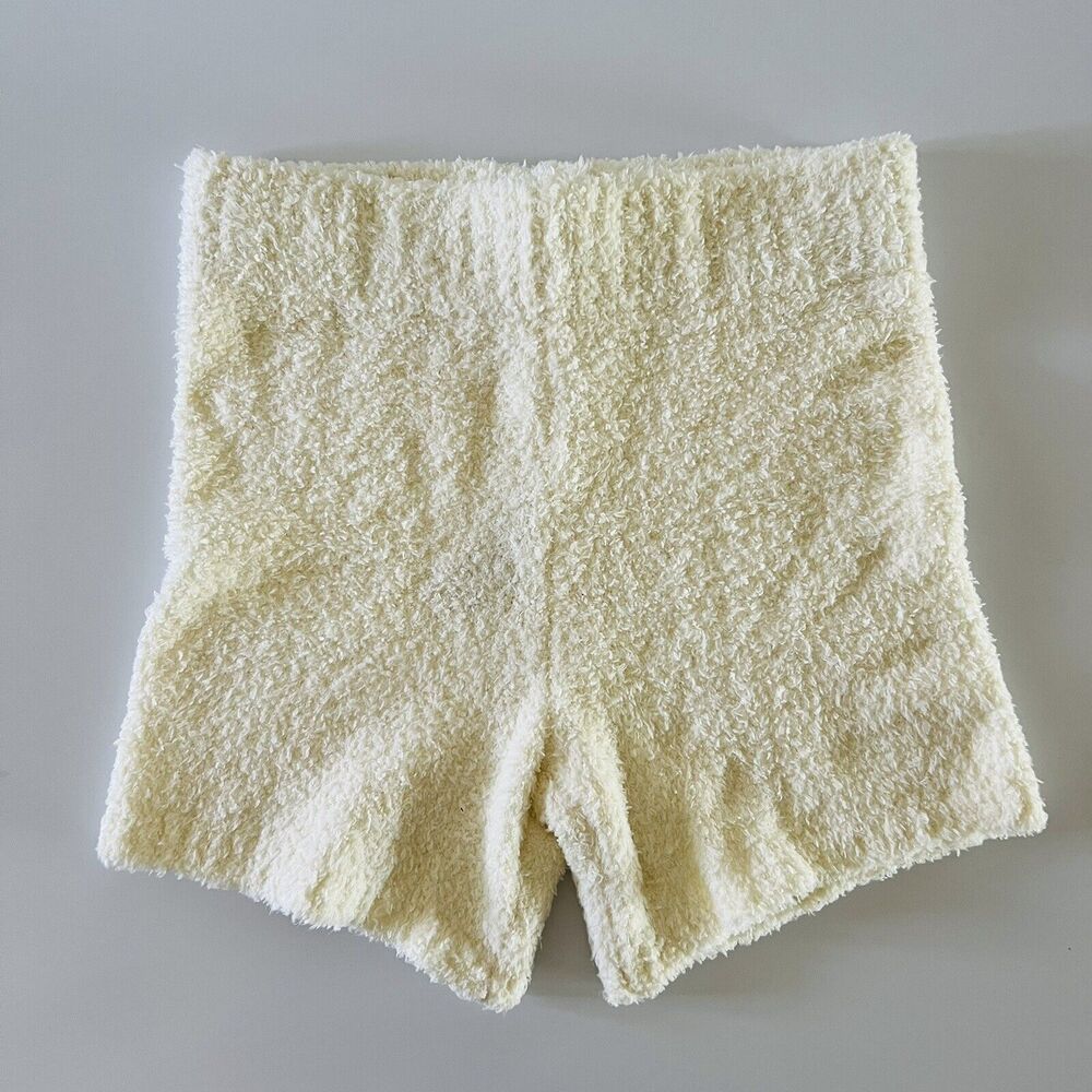 SKIMS Bone White Cozy Knit Bouclé Shorts - L/XL